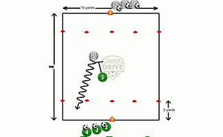 Go At Them Soccer 1 vs. 1 Soccer Drill