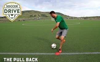 The pull back soccer turning skill